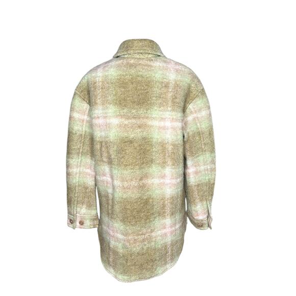 WILFRED FREE Green Plaid The Ganna Shirt Jacket Shacket Women's Size Small - Picture 3 of 6